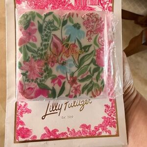 Lilly Pulitzer GWP Coasters Glowing Gardens NWT - with gift bag - Set of 4